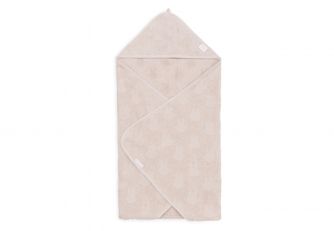 Prosop bebeluși cu glugă din bumbac terry 75x75 cm Miffy Jacquard Nougat Jollein [1]