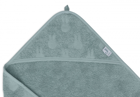Prosop bebeluși cu glugă din bumbac terry 75x75 cm Miffy Jacquard Sea Green Jollein [3]