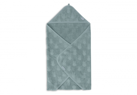 Prosop bebeluși cu glugă din bumbac terry 75x75 cm Miffy Jacquard Sea Green Jollein [1]