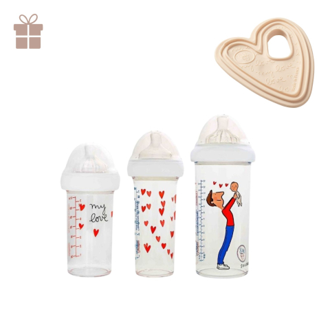 Set 3 biberoane anti-colici 210 ml, 210 ml, 360 ml Papa Bebe Le Biberon Francais