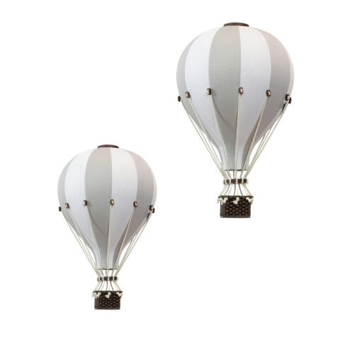 Produse - Set baloane decorative cu aer cald gri, 28 cm și 33 cm | Decor cameră copil
