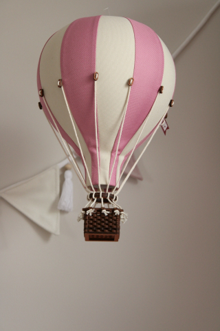 Set baloane decorative cu aer cald roz alb 28 cm + 33 cm - Superballoon [1]