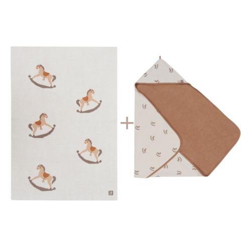 Produse - Set pentru bebeluși Nostalgic Ride Patura si prosop de baie Jollein