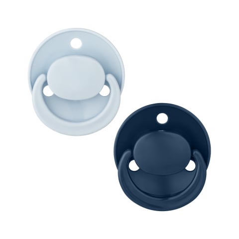 Suzete - Suzetă cu tetină rotundă set 2 bucăti, bleu Le Biberon Francais