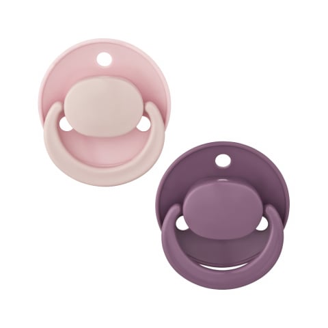 Suzete - Suzetă cu tetină rotundă set 2 bucăti, roz Le Biberon Francais