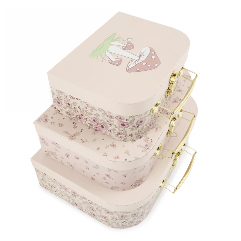 Valize decorative set 3 bucati Ella Dreamy Flowers Bieco [4]
