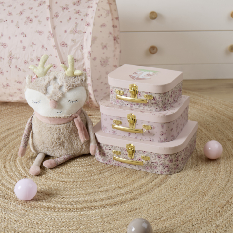 Valize decorative set 3 bucati Ella Dreamy Flowers Bieco [8]