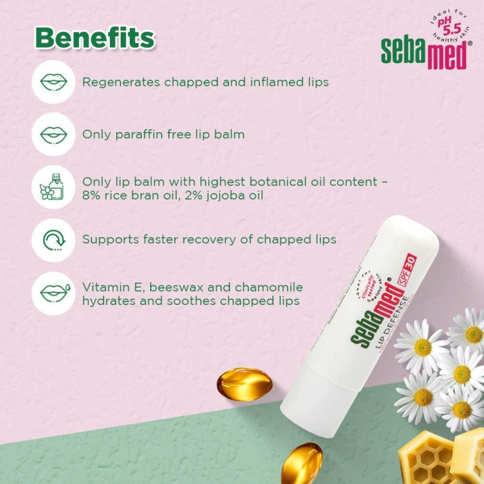 Balsam dermatologic protector pentru buze Sebamed SPF 30, 4.8 g [5]