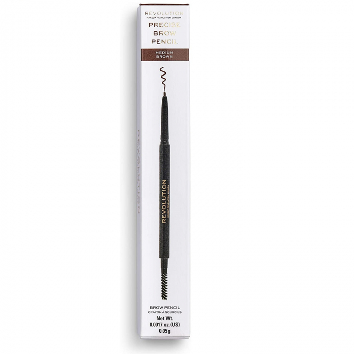 Creion pentru sprancene Makeup Revolution, Eye Precise Brow Pencil Medium Brown, 5 g [3]