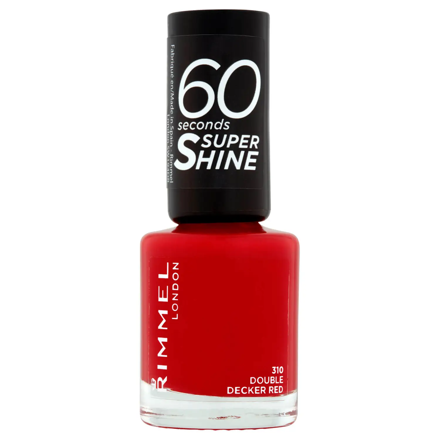 Lac de unghii Rimmel 60 Seconds Shine - 310 Double Decker Red, 8 ml [1]