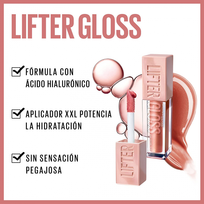 Luciu de buze Maybelline New York Lifter Gloss, 006 Reef, 5.4 ml [6]