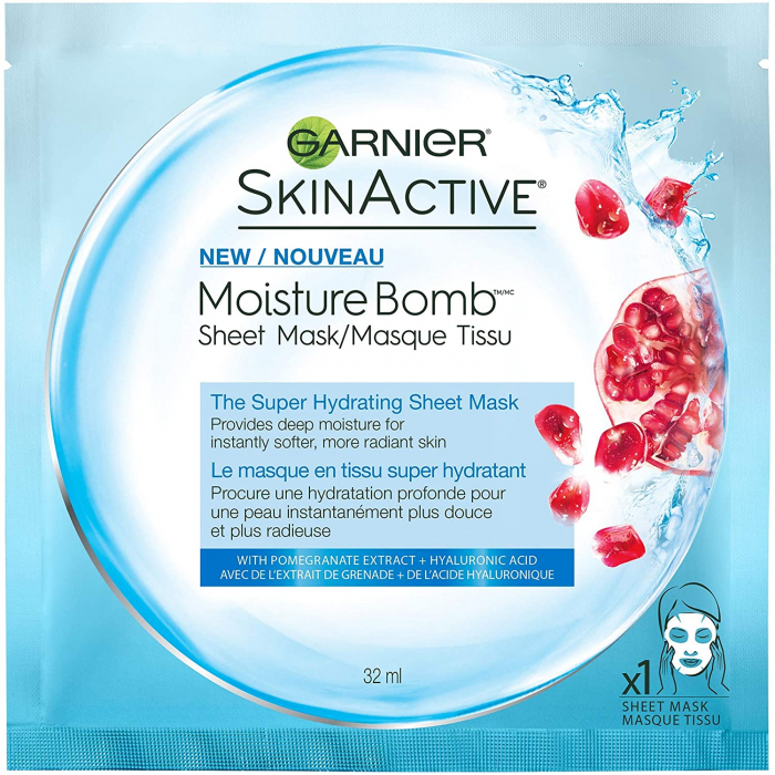 Mască șervețel Garnier Moisture + Aqua Bomb cu rodie, 32 g [3]