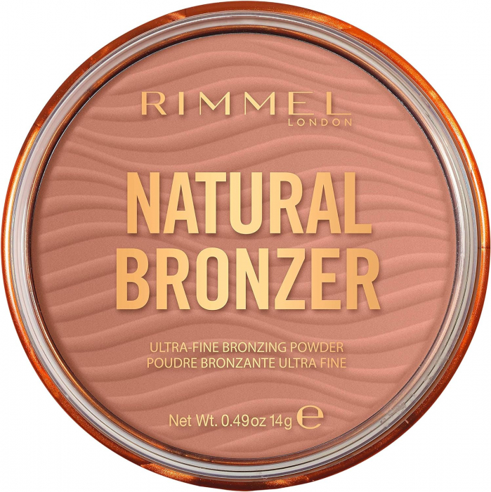 Pudră bronzantă pentru ten Rimmel Natural Bronzer, 001 Sunlight, 14 g [1]