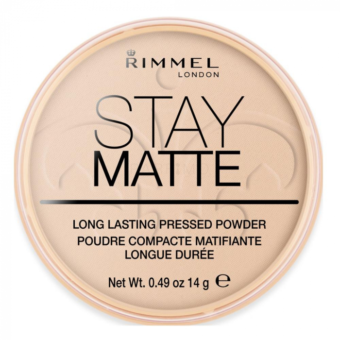 Pudră compactă Rimmel London Stay Matte 03 Peach Glow, 14 g [1]