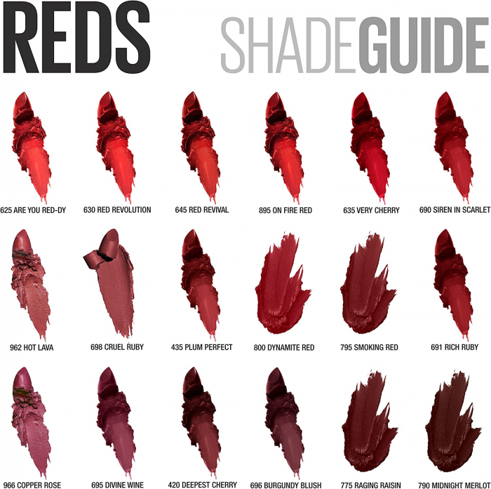 Ruj ultra mat Maybelline New York Color Sensational Powder Matte 05 Cruel Ruby, 5.7 g [7]