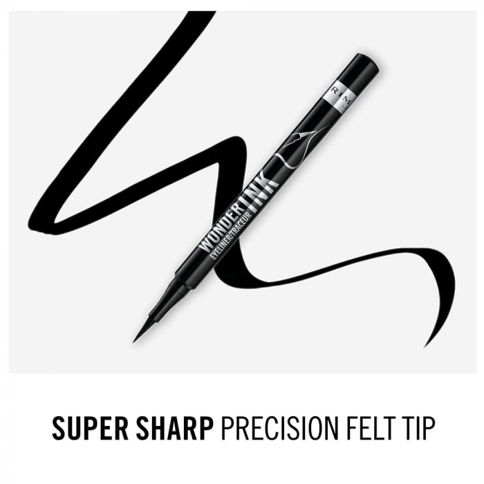 Tuș de ochi cariocă Rimmel Wonder Ink Ultimate 24H, 001 Black, 1 ml [4]