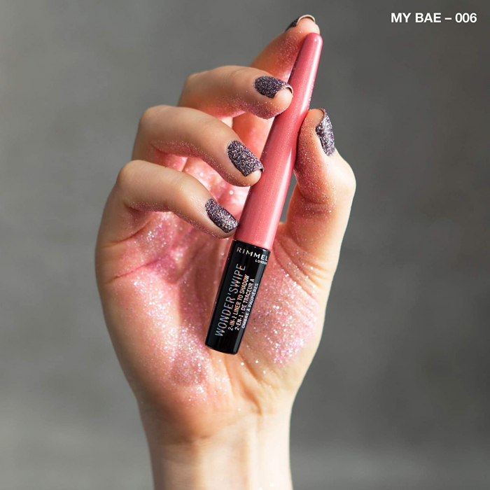 Tuș de ochi lichid și fard Rimmel London Wonder'Swipe, 006 My bae, 1.7 ml [5]