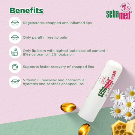Balsam dermatologic protector pentru buze Sebamed SPF 30, 4.8 g [4]