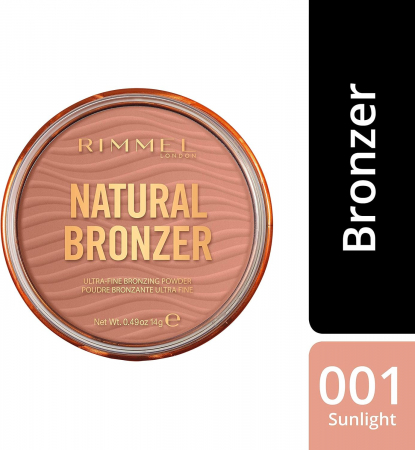Pudră bronzantă pentru ten Rimmel Natural Bronzer, 001 Sunlight, 14 g [2]