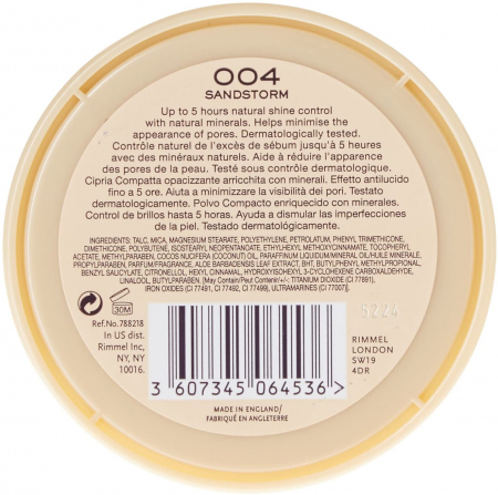 Pudră compactă Rimmel London Stay Matte 04 Sandstorm, 14 g [2]
