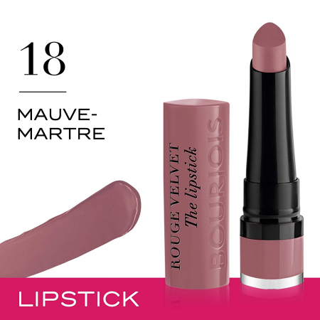 Ruj Bourjois Rouge Velvet The Lipstick 18 Mauve-Martre, 2.4 g [4]