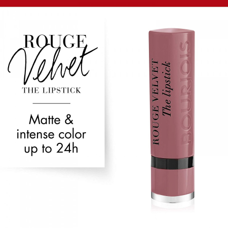 Ruj Bourjois Rouge Velvet The Lipstick 18 Mauve-Martre, 2.4 g [5]
