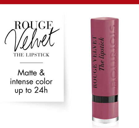 Ruj Bourjois Rouge Velvet The Lipstick, 19 Place Des Roses, 2.4 g [5]