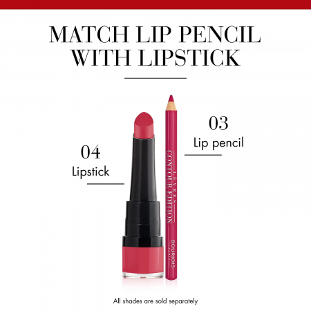 Ruj Bourjois Rouge Velvet The Lipstick 04 Hip Hip Pink, 2.4 g [4]