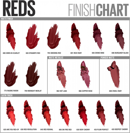 Ruj ultra mat Maybelline New York Color Sensational Powder Matte 05 Cruel Ruby, 5.7 g [7]