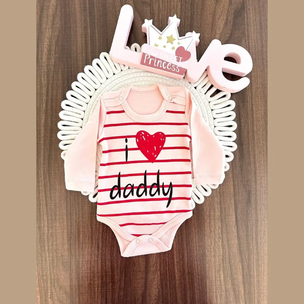 Body Bebeluși I Love Daddy Roz Bumbac [7]