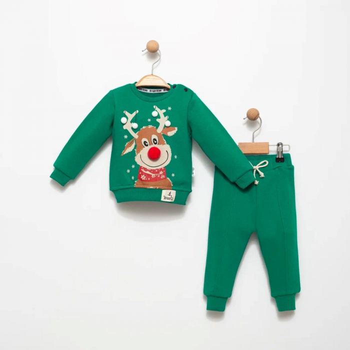 Compleu 2 Piese Santa's Deer Green [1]