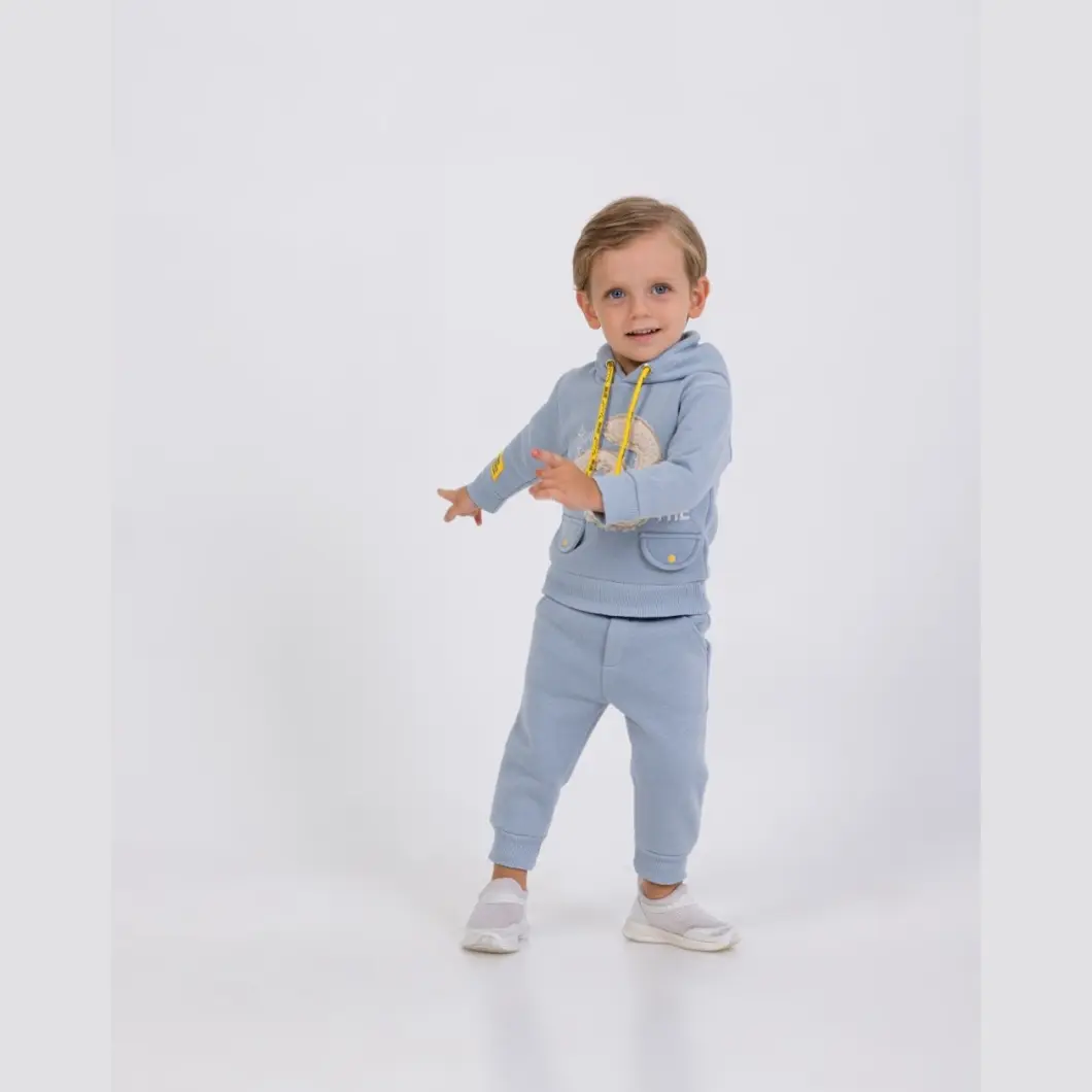 Compleu Băieței 2 Piese Nothing Bunny-Bumbac Vătuit [7]