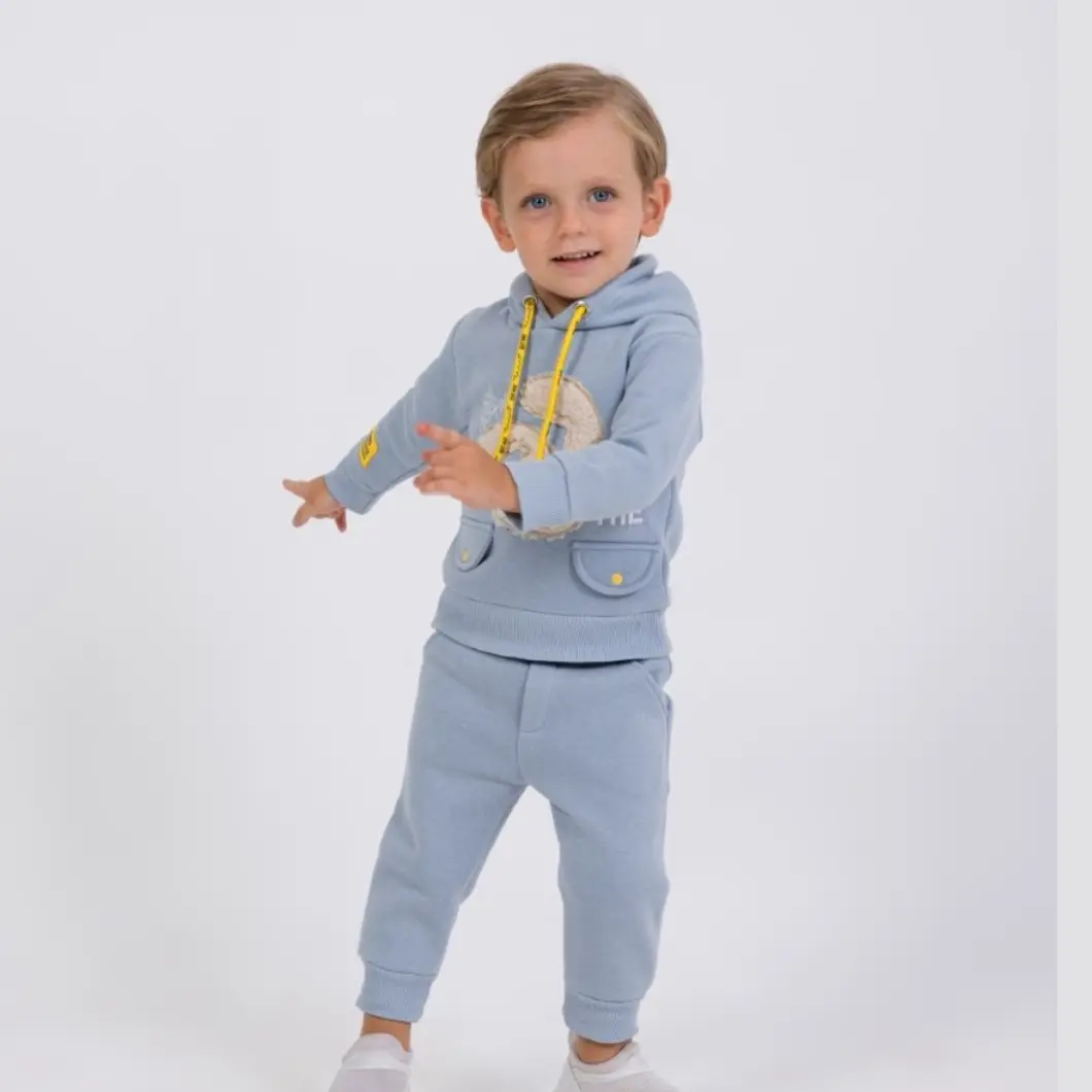 Compleu Băieței 2 Piese Nothing Bunny-Bumbac Vătuit [4]