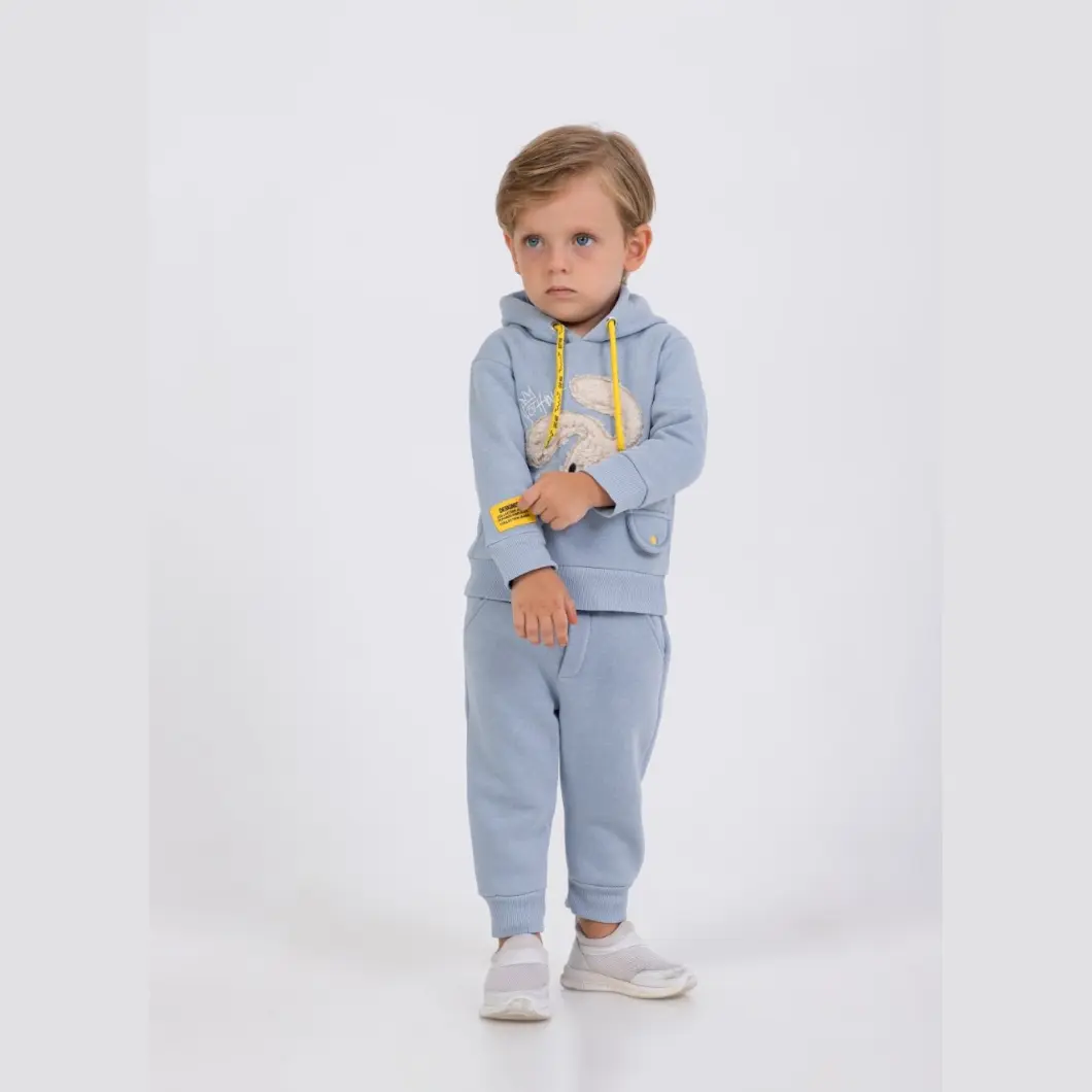 Compleu Băieței 2 Piese Nothing Bunny-Bumbac Vătuit [11]