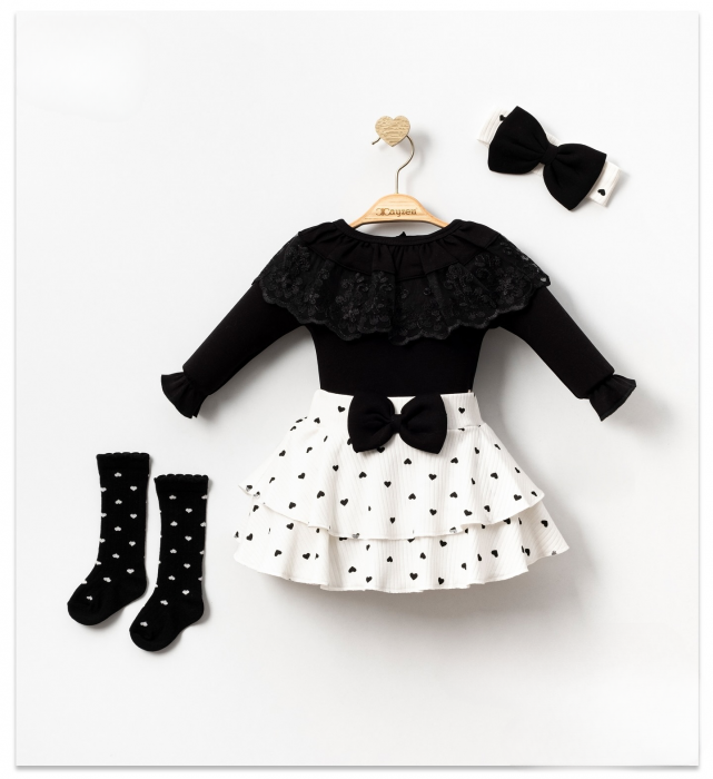 Compleu Bebeluşi Fetiţe 4 Piese Black Beauty [2]