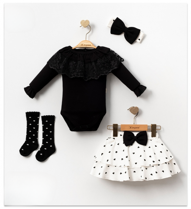 Compleu Bebeluşi Fetiţe 4 Piese Black Beauty [1]