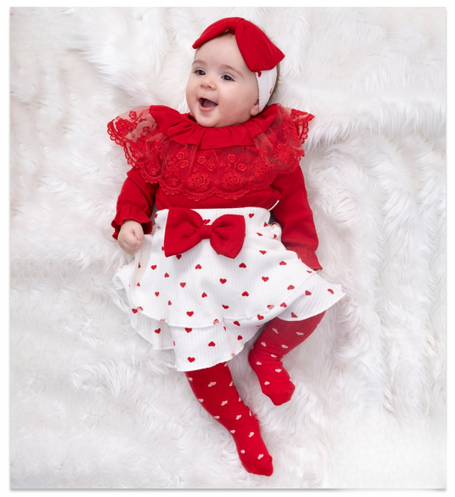 Compleu Bebeluşi Fetiţe 4 Piese Red Beauty [9]