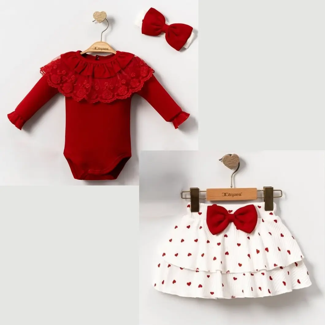 Compleu Bebeluşi Fetiţe 4 Piese Red Beauty [6]