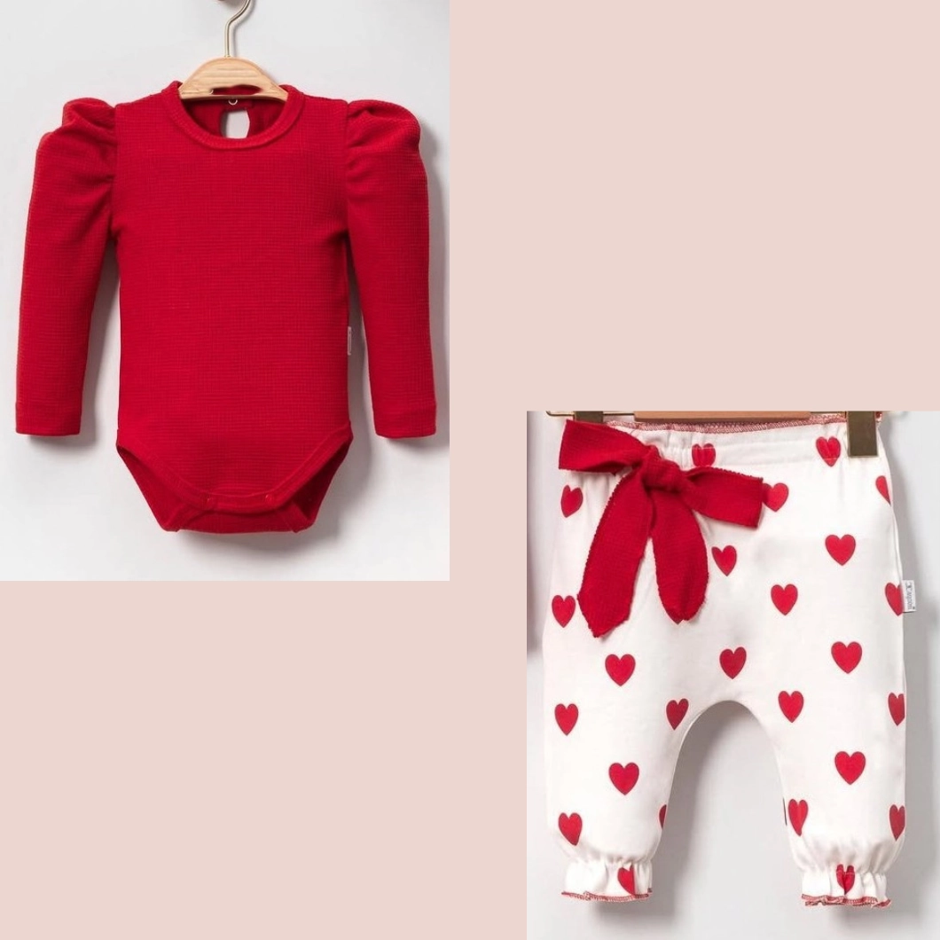 Compleu Fetițe cu Accesoriu - Redshine Baby, 100% Bumbac [6]
