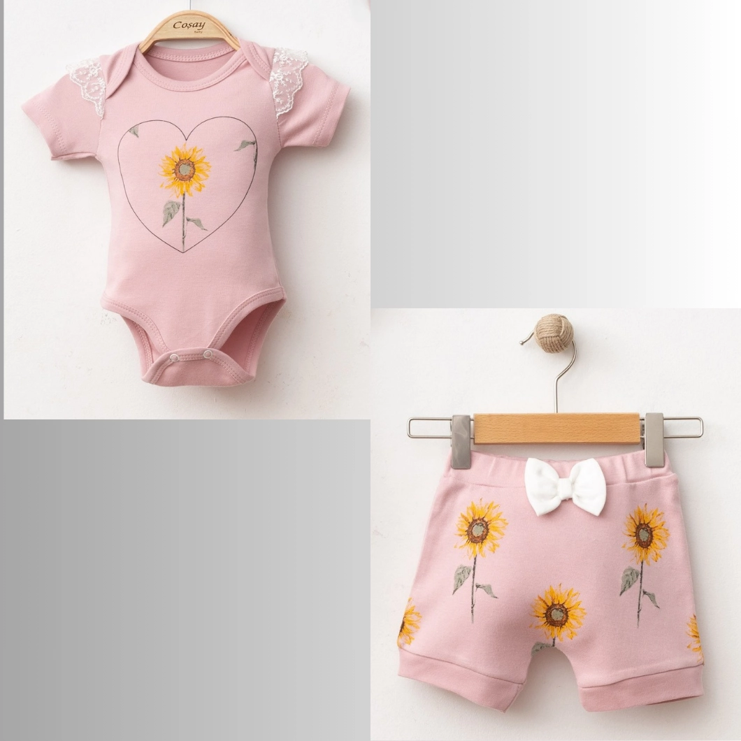 Set 3 Piese Fetițe Spring Sense Roz - Bumbac 100% Premium [8]
