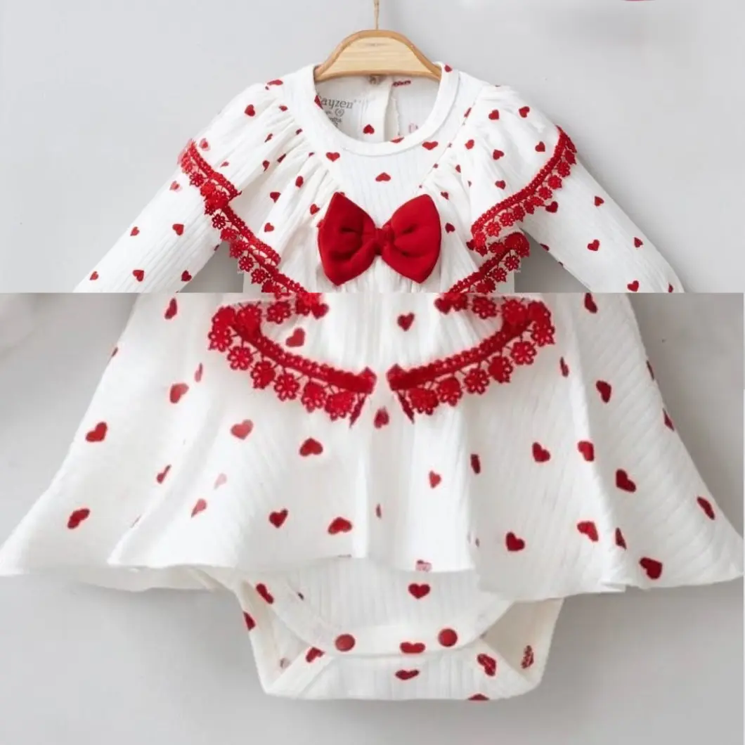 Rochiță Body Fetițe – Hearts Tradition – Bumbac OEKO-TEX [8]
