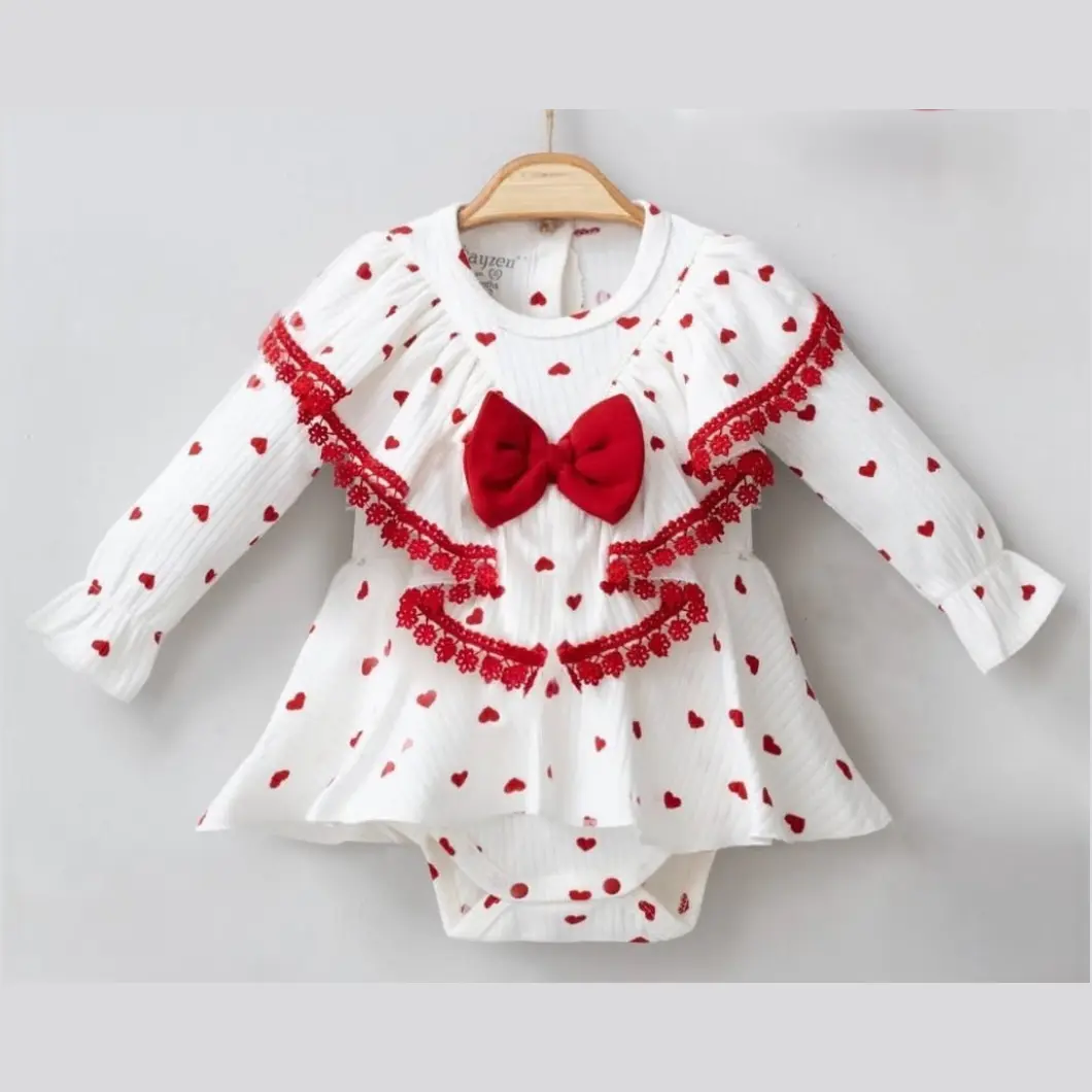 Rochiță Body Fetițe – Hearts Tradition – Bumbac OEKO-TEX [2]