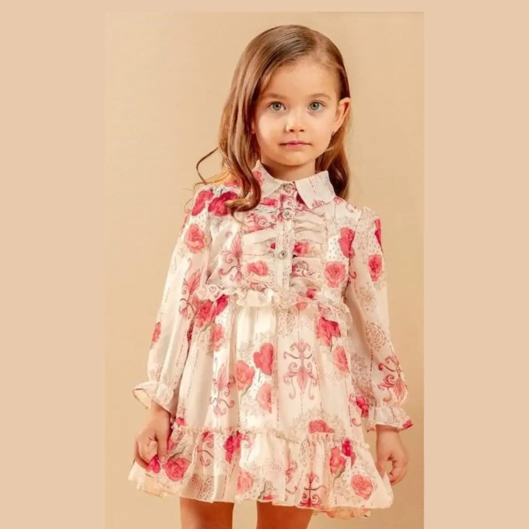 Rochiță pentru fetițe – Design floral, voal moale, stil elegant [1]