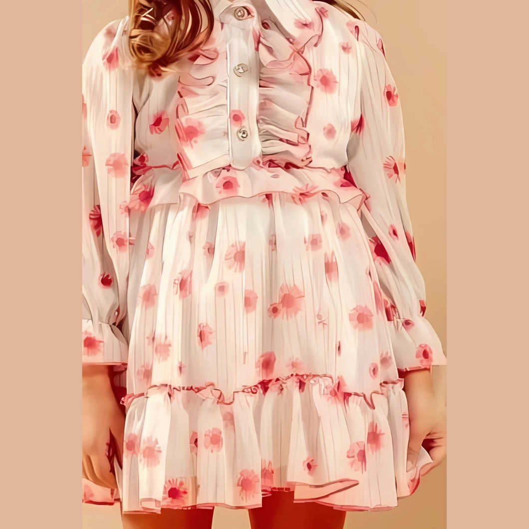 Rochiță Elegantă Fetițe - Miss Elliot, Voal, Floral, 9-30 luni [6]