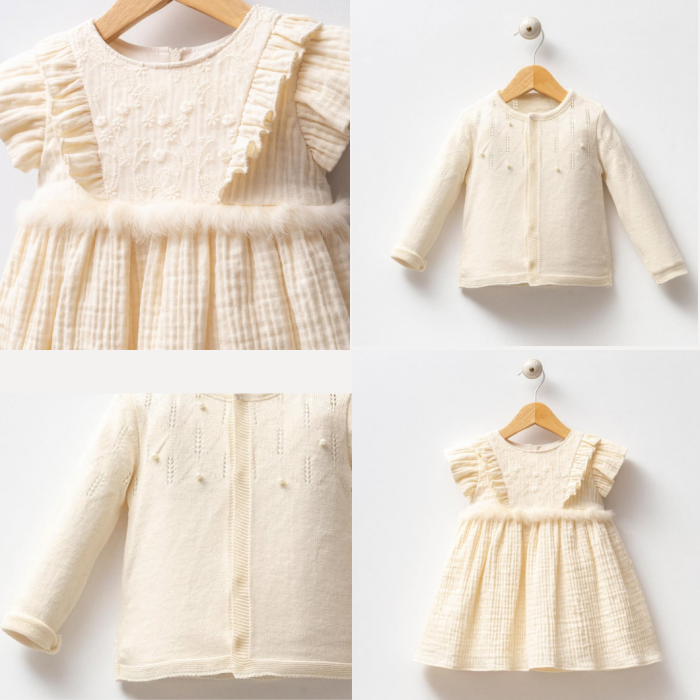 Set Rochiță și Bluziță Fetițe Esther – Delicatețe și Eleganță într-un Singur Set [4]