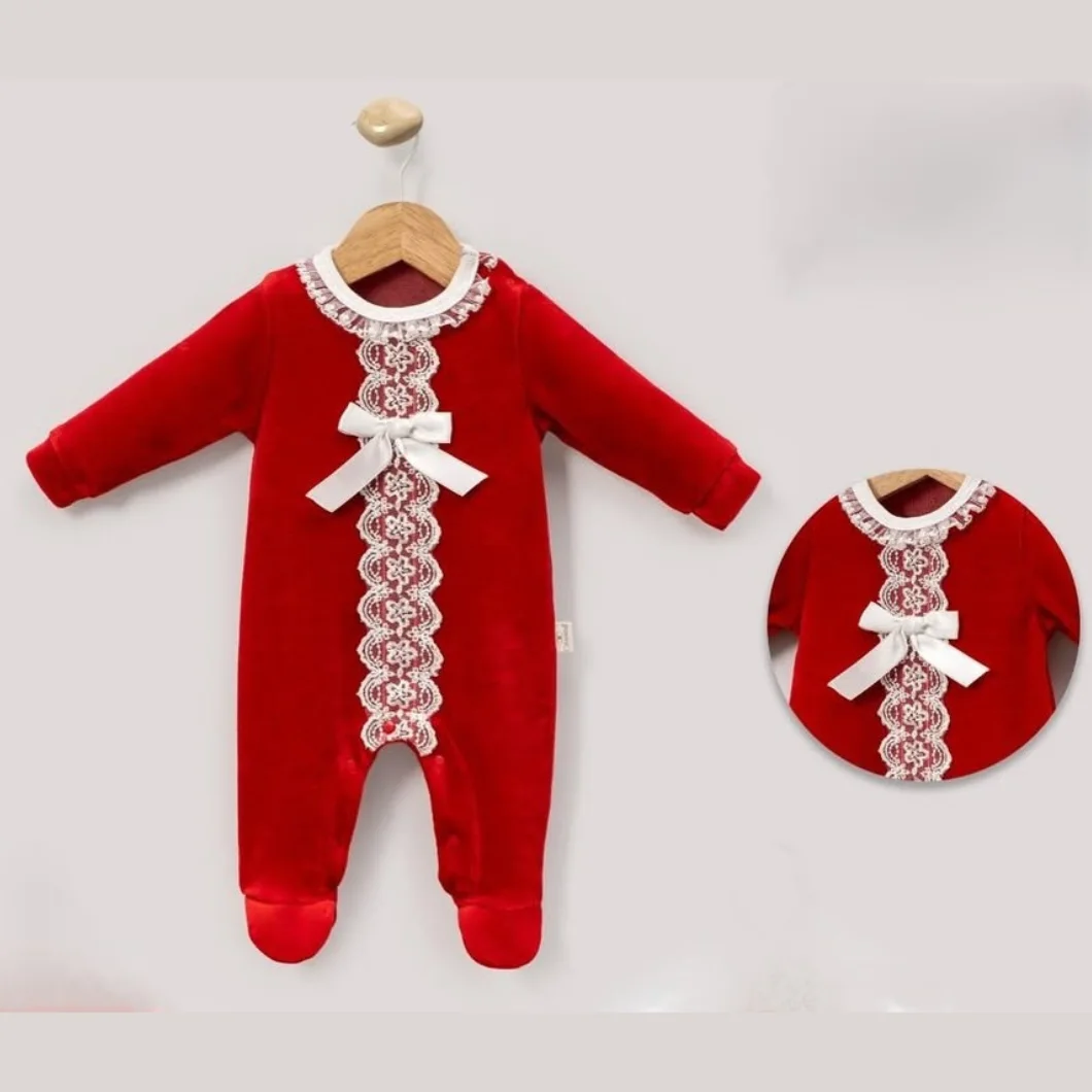Salopetă Fetițe Red Romance – Catifea Bumbac OEKO-TEX [6]