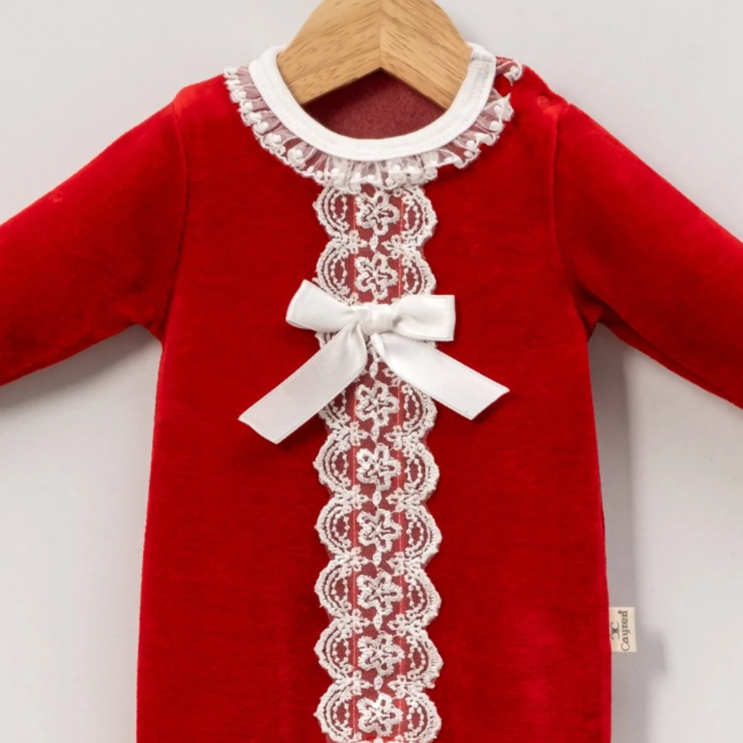 Salopetă Fetițe Red Romance – Catifea Bumbac OEKO-TEX [4]