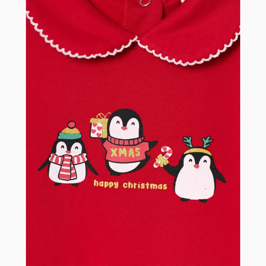 Salopetă Bebeluși Christmas Penguins Bumbac Vătuit [3]
