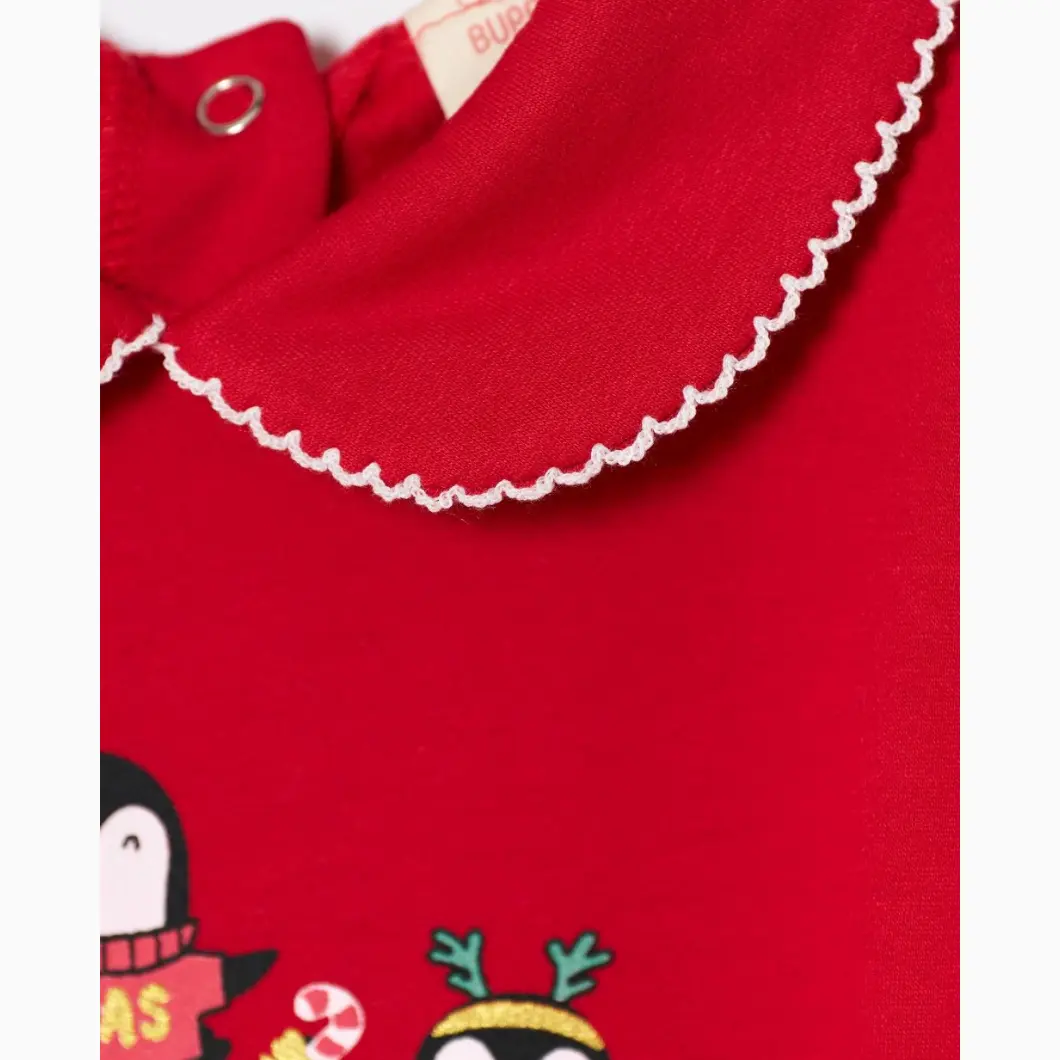 Salopetă Bebeluși Christmas Penguins Bumbac Vătuit [4]