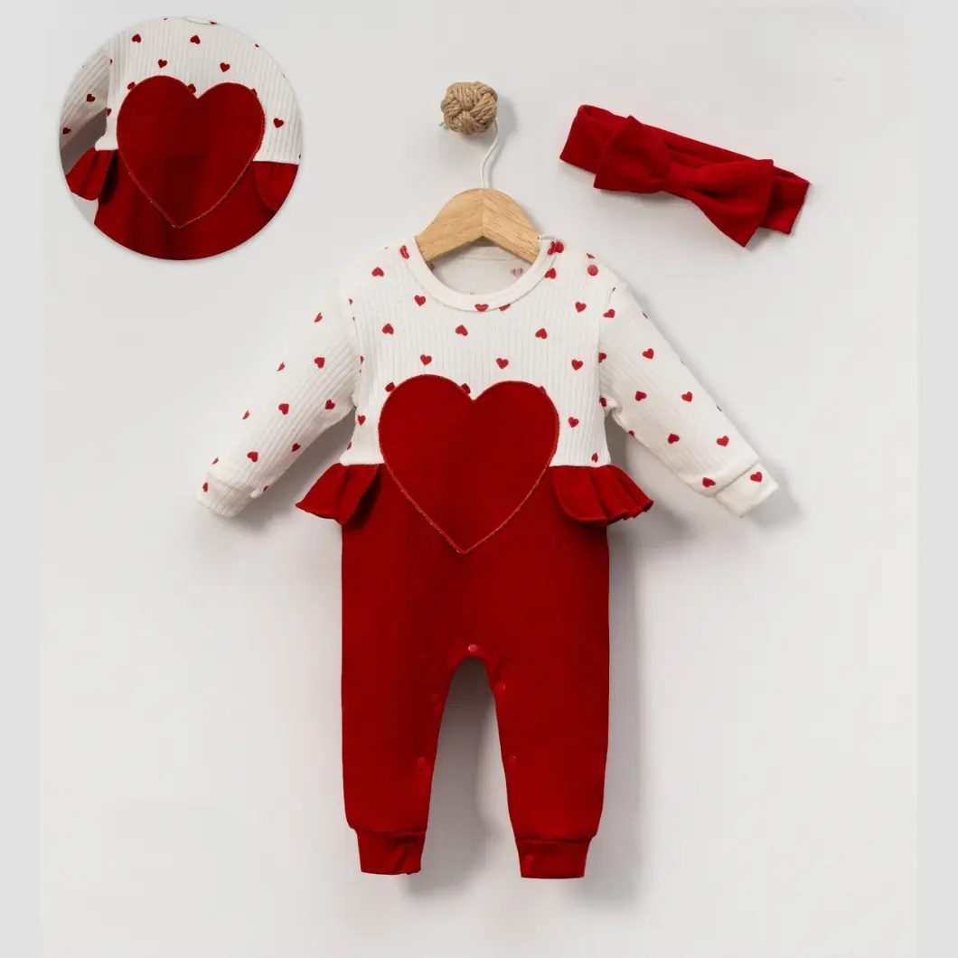 Salopetă cu Bentiță Inimioara Mea Bumbac 0–12 Luni [8]